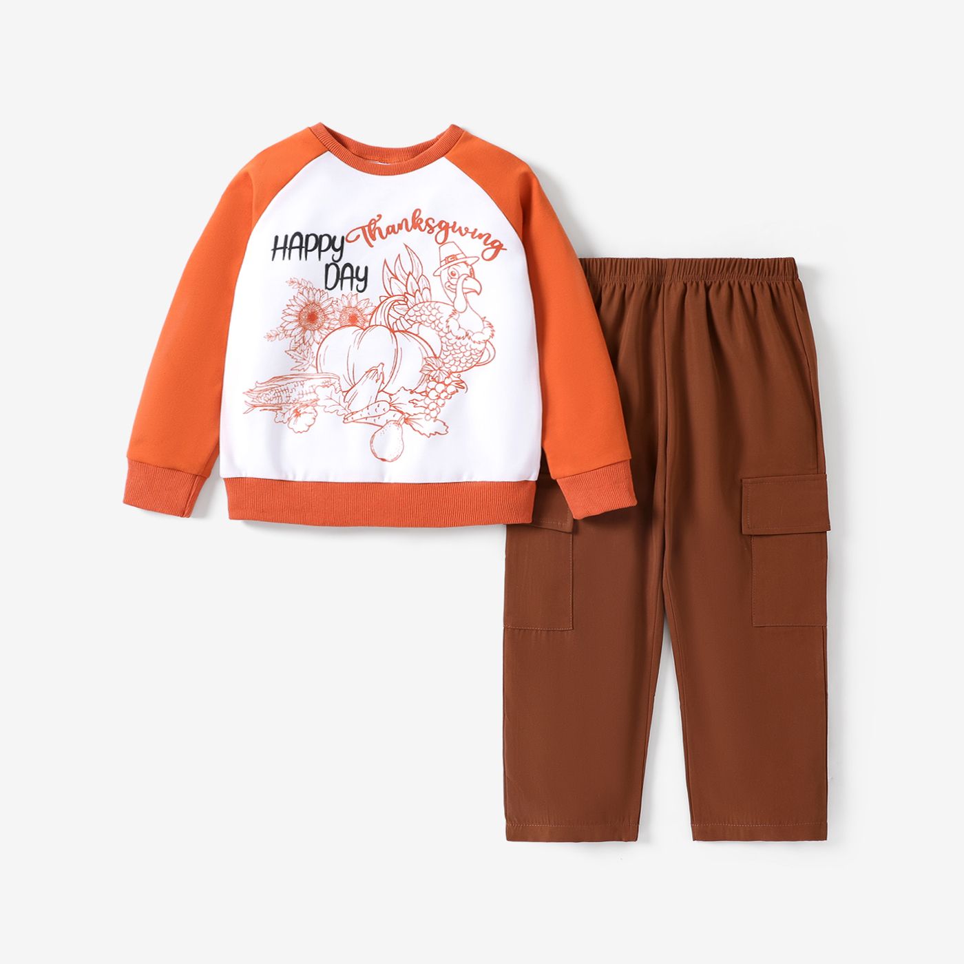 2pcs Kid Boys Thanksgiving Stylish Set