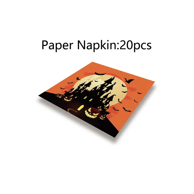 Orange Halloween Themed Party Decoration Set with Castle and Pumpkin Design Multi-color image 2