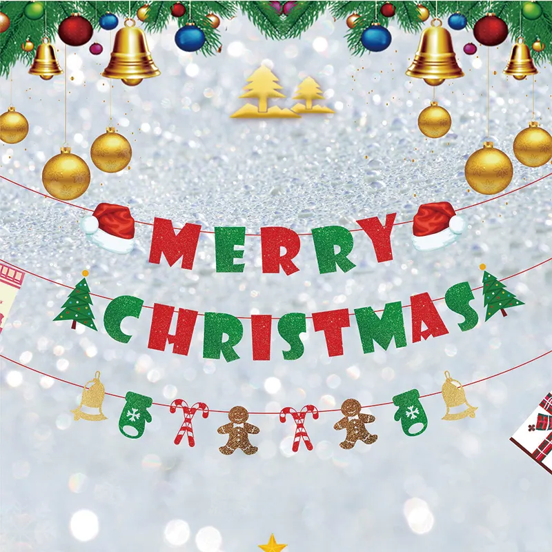 Christmas Decoration Banner - Festive Party Decor Color-A big image 1