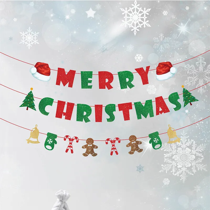 لافتة زينة عيد الميلاد - ديكور حفلة احتفالية اللون- أ big image 1