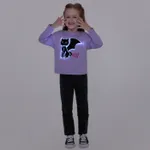 Go-Glow Illuminating Sweatshirt with Light Up Black Cat Including Controller (Built-In Battery) Light Purple image 5