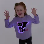 Go-Glow Illuminating Sweatshirt with Light Up Black Cat Including Controller (Built-In Battery) Light Purple image 4