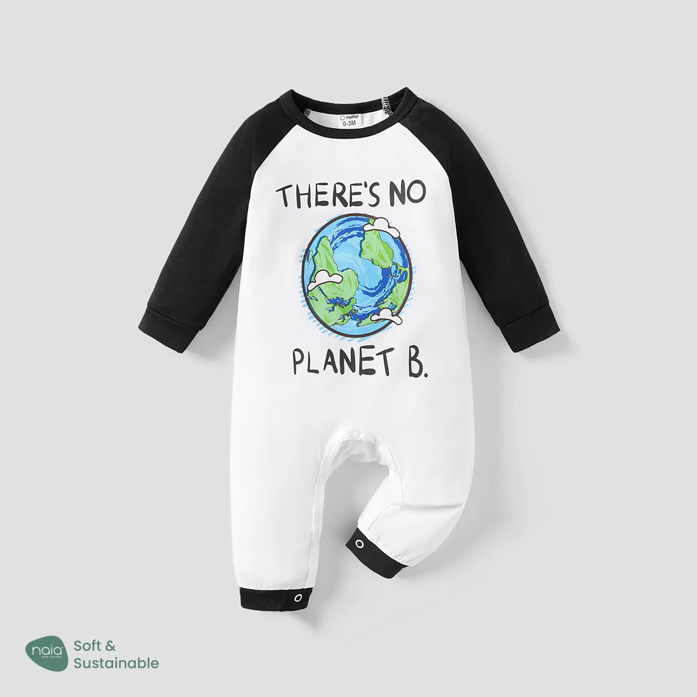 Baby Boy/Girl Naia Environmental Themes Earth Print Long Sleeve Jumpsuit  image 2