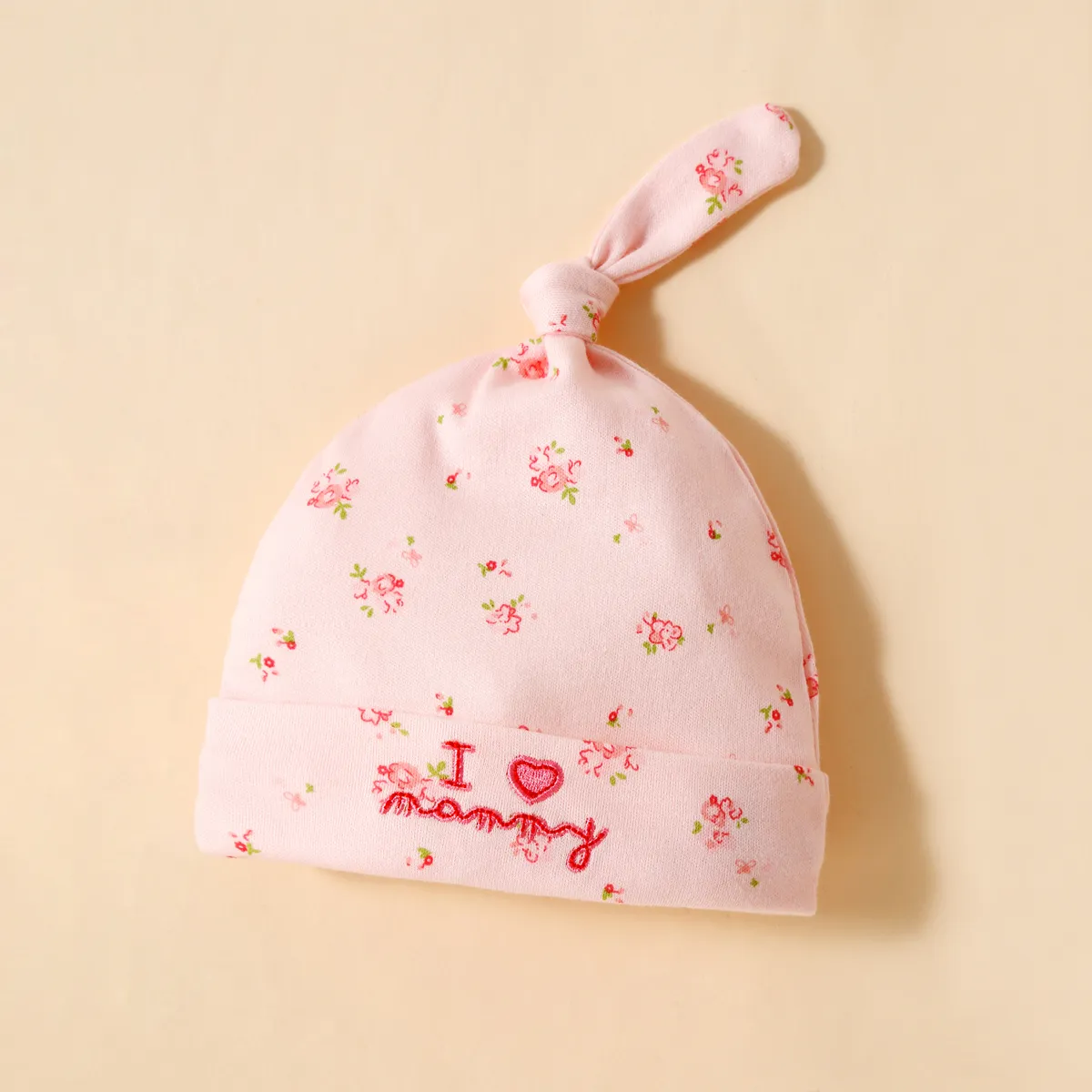 2-pack 100% Cotton Floral Print Newborn Wearable Blankets and Beanie Hat  image 4
