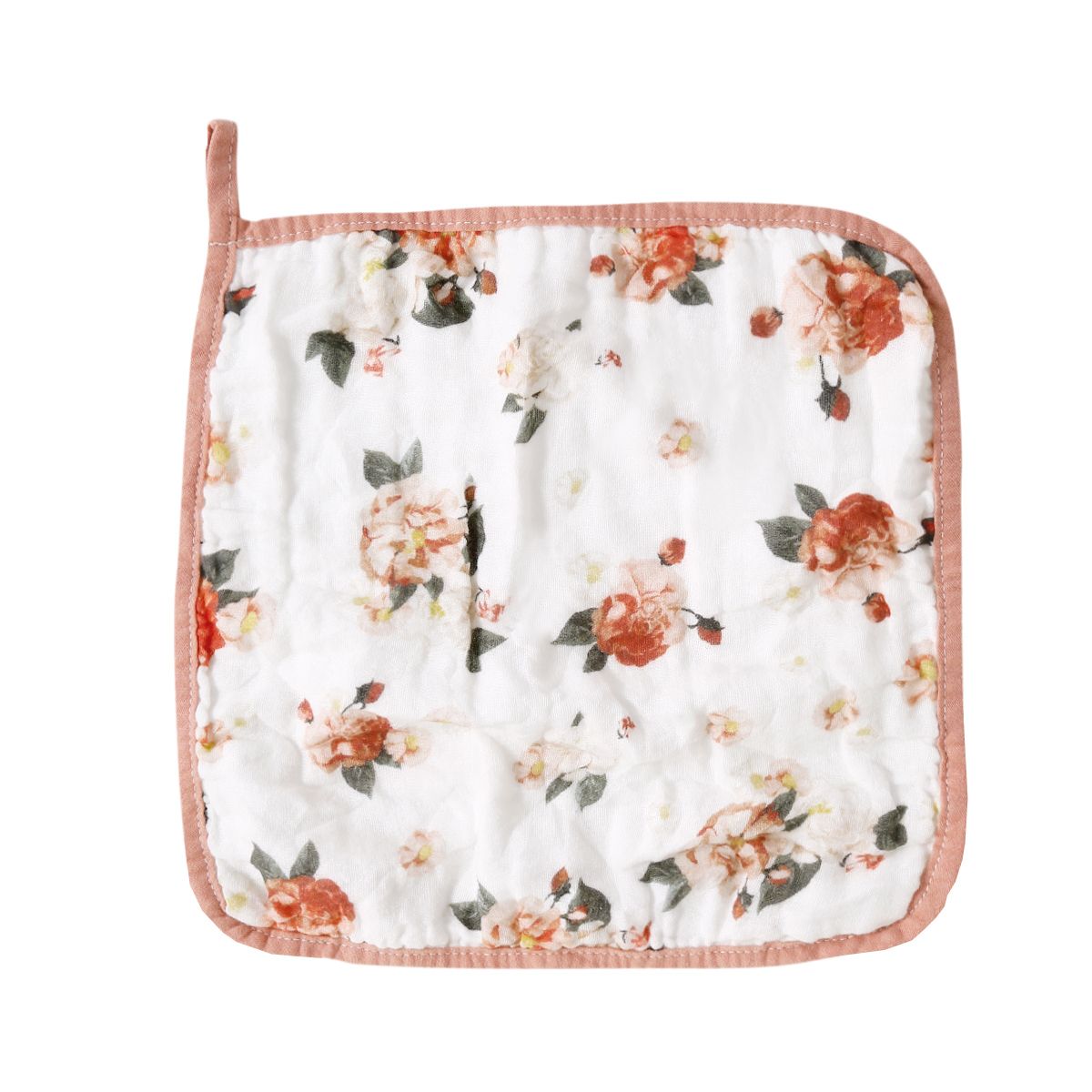 100% Coton Mousseline Bébé Gant De Toilette Motif Floral Bébé Visage Serviettes Bavoirs Pour Nouveau-né Avec Peau Sensible