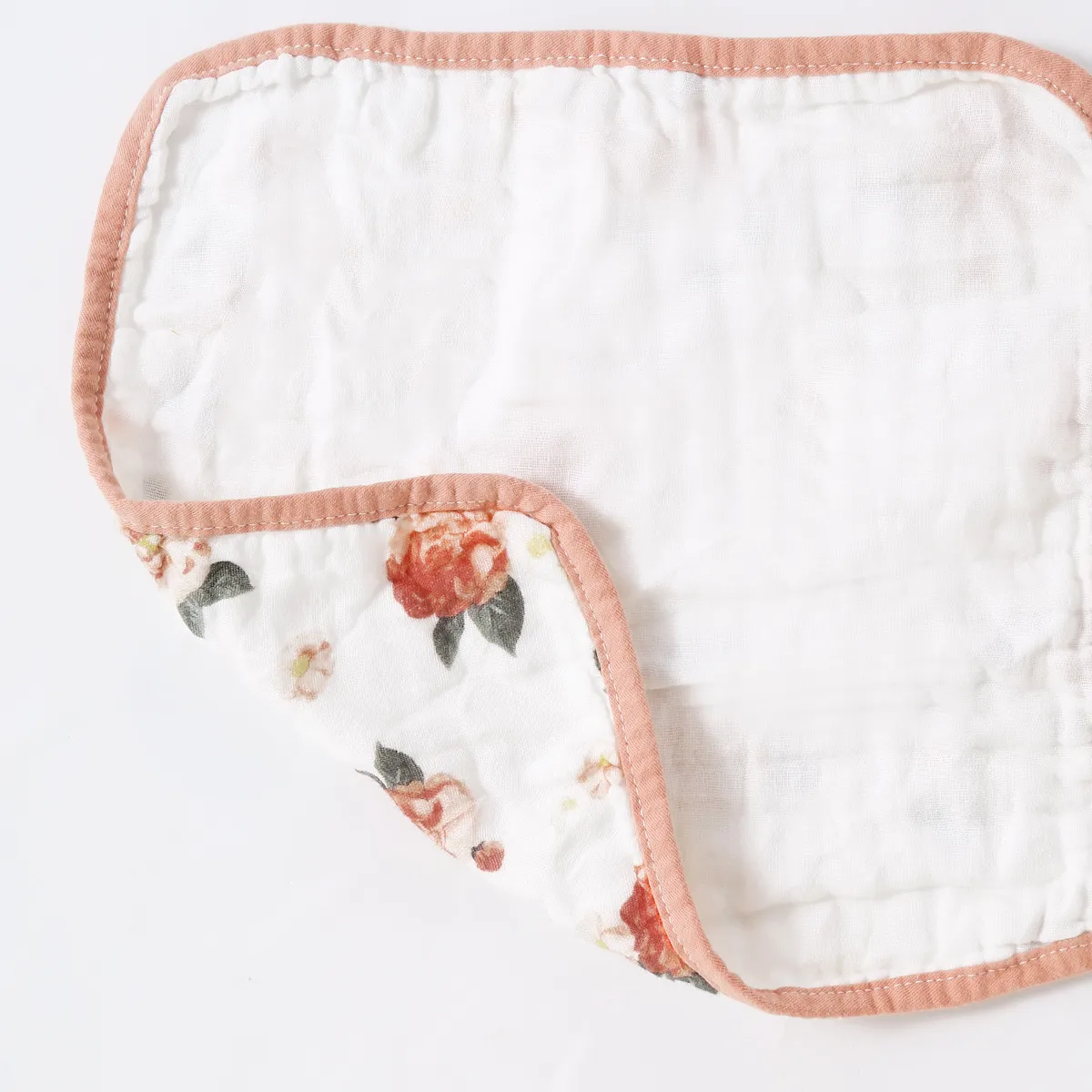 100% Cotton Muslin Baby Washcloth Floral Pattern Baby Face Towels Bibs for Newborn with Sensitive Skin  image 5