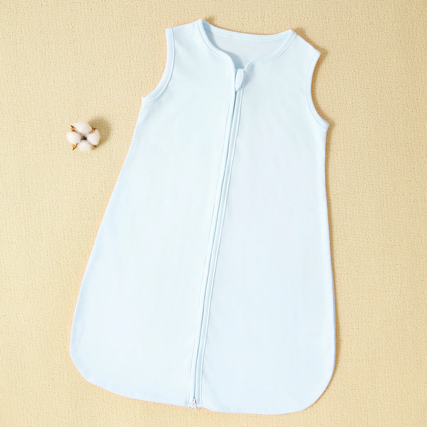 100% Cotton Sleeveless Baby Sleeping Bags / Swaddling Blanket / Beanie Hat  image 4