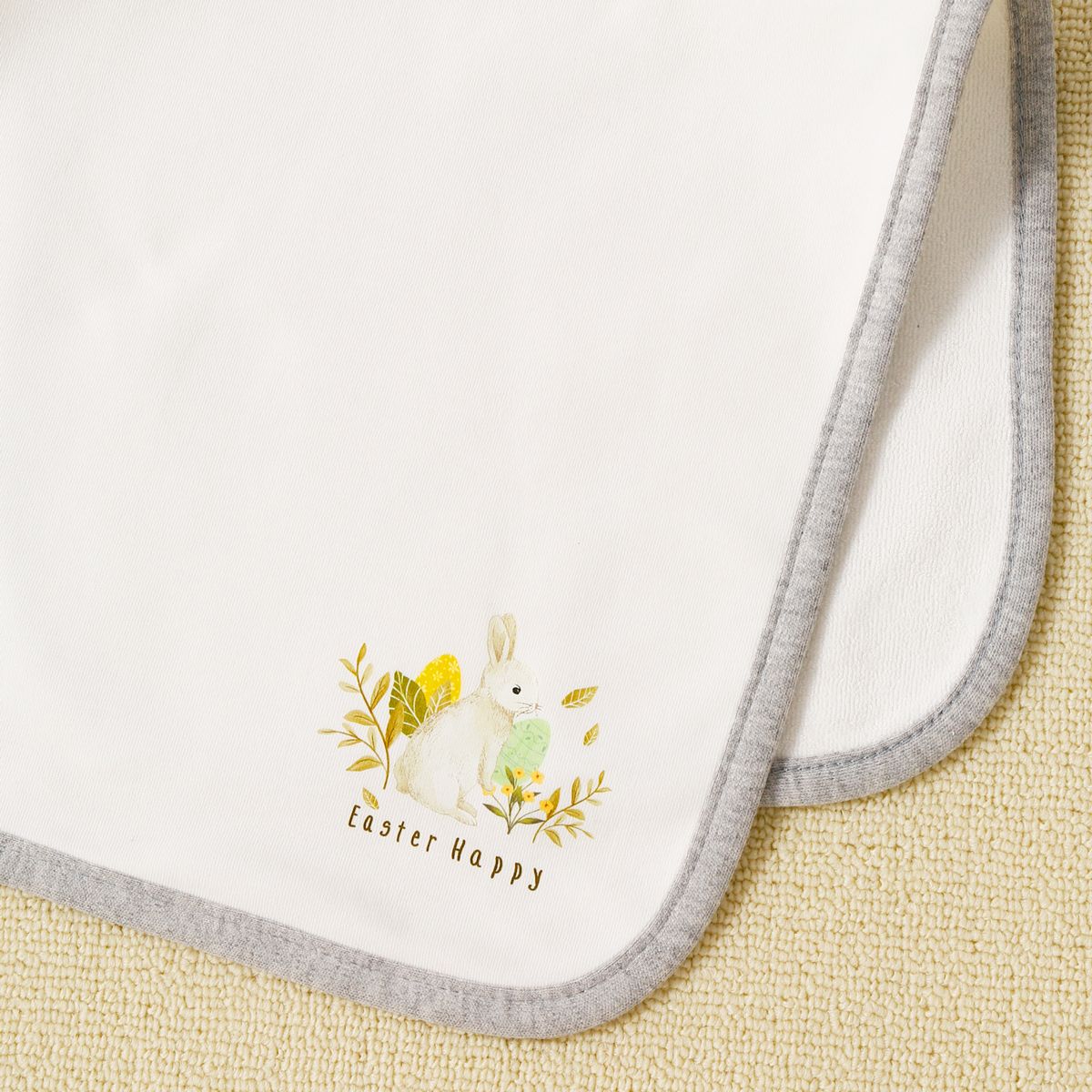

100% Cotton Easter Day Baby Bib / Burp Cloths