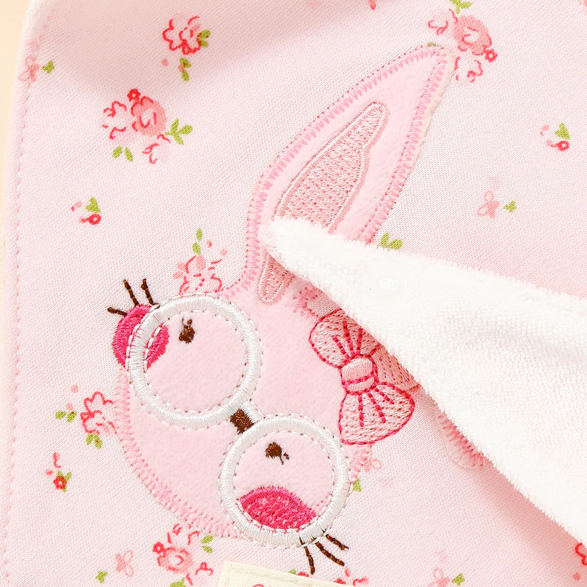 3-pack Baby Triangle Saliva Towel Allover Print Snap Button Adjustable Cotton Bibs for Baby Girl  image 4