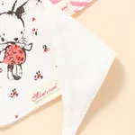 3-pack Baby Triangle Saliva Towel Allover Print Snap Button Adjustable Cotton Bibs for Baby Girl  image 6