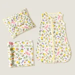 100% Cotton Floral Print Zip Up Sleeveless Baby Sleeping Bags / Pillow / Swaddling Blanket  image 4