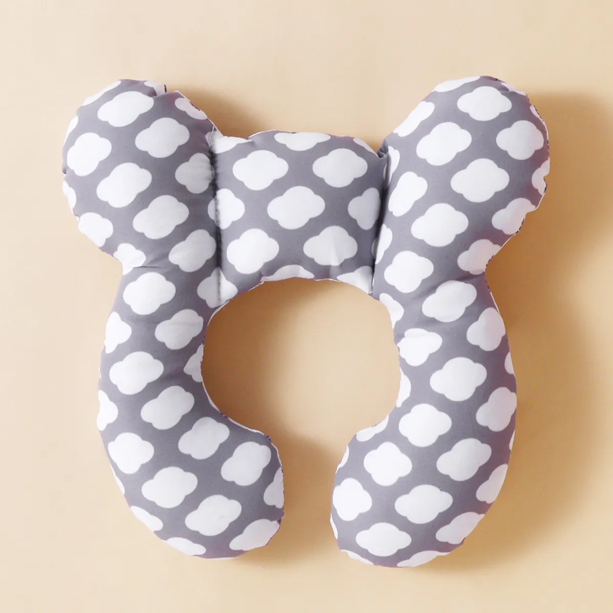 Baby Allover Star Print Bear Shape Pillow for Infants Color-B