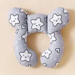 Baby Allover Star Print Bear Shape Pillow for Infants Color-D