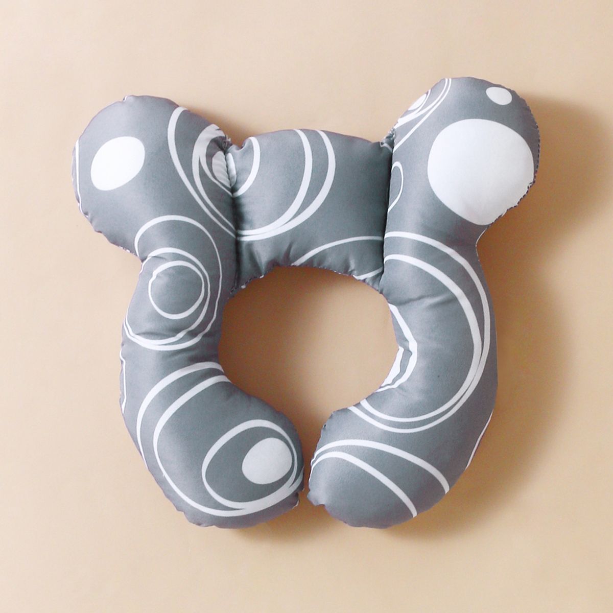 Baby Allover Star Print Bear Shape Pillow For Infants