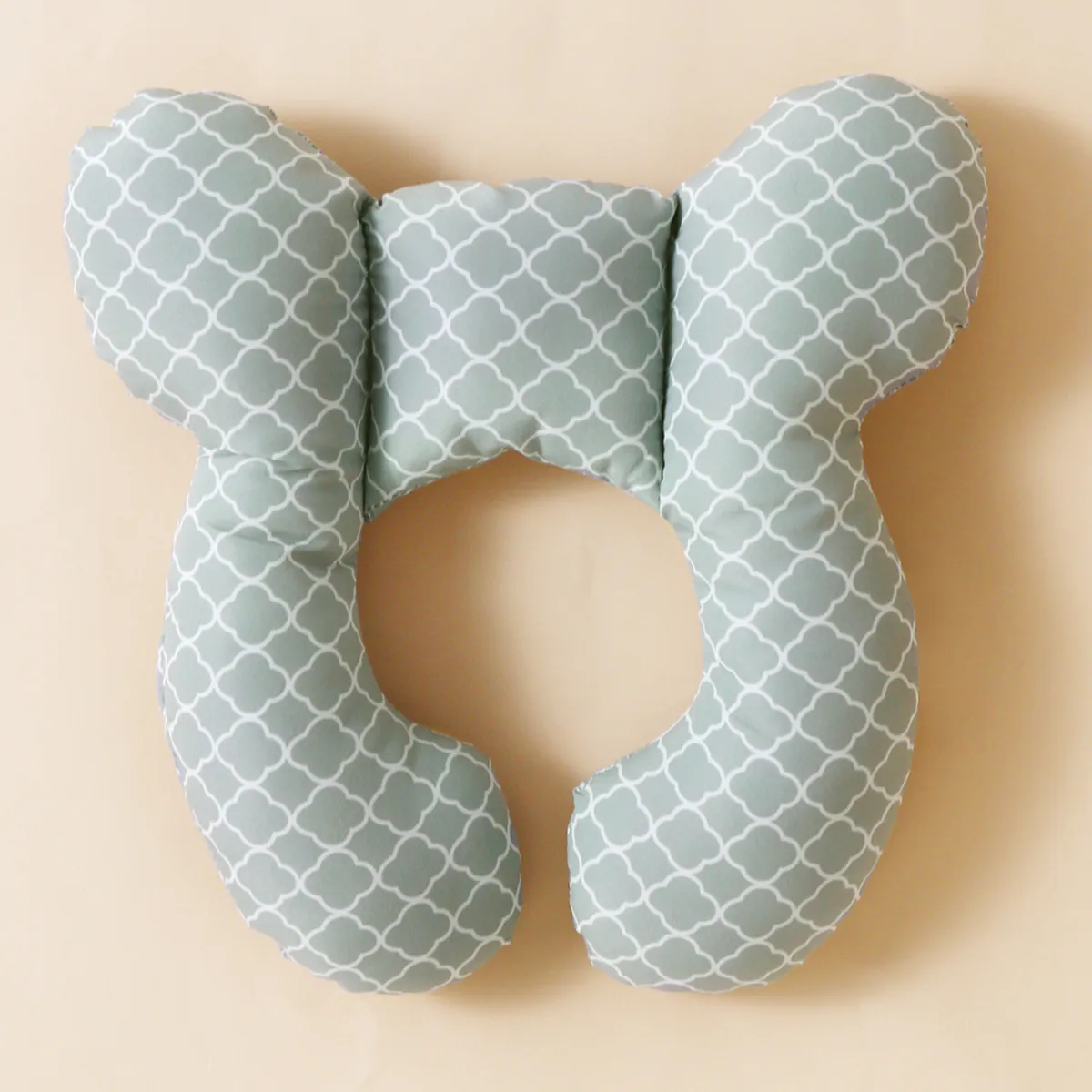Baby Allover Star Print Bear Shape Pillow For Infants
