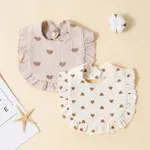 2-pack Baby 100% Cotton Allover Print Bib
 Color-A