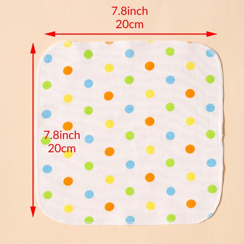 8 Soft Cotton Baby Drool Bibs With Cute Cartoon Patterns And Active Printing For Baby's Skin Protection