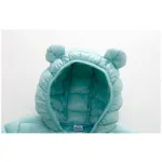 Baby / Toddler Stylish 3D Ear Print Solid Hooded Cotton Coat Turquoise image 2