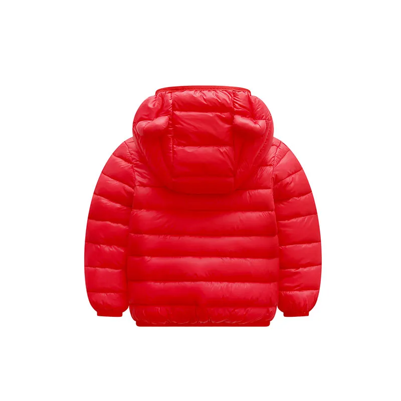 Baby / Toddler Stylish 3D Ear Print Solid Hooded Coat big image 2