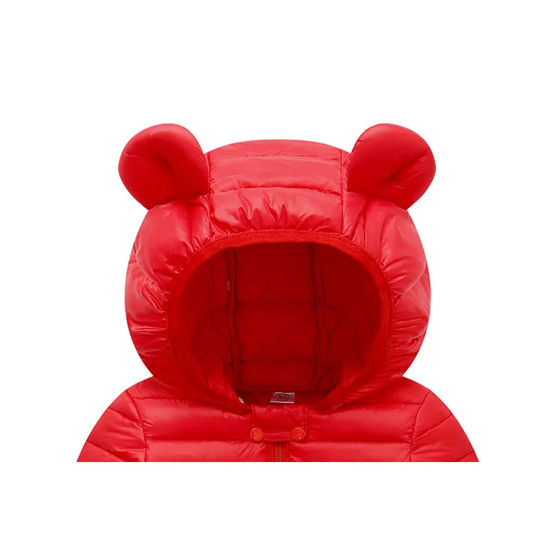 Baby / Toddler Stylish 3D Ear Print Solid Hooded Coat big image 3