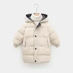 Toddler/Kid Boy/Girl Hooded Button Design Cotton-Padded Coat Beige