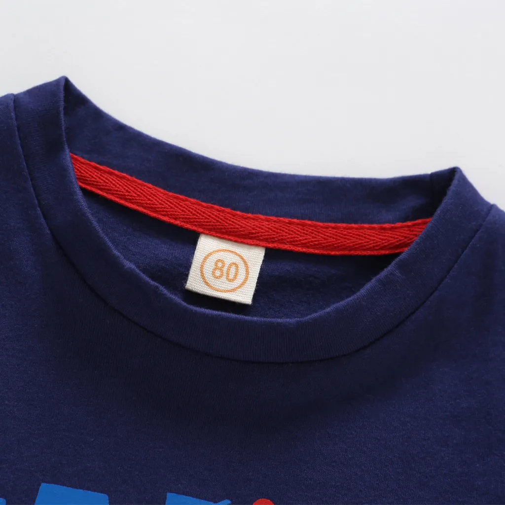 Baby/ Toddler Boy's Excavator Pattern Tee Blue image 2