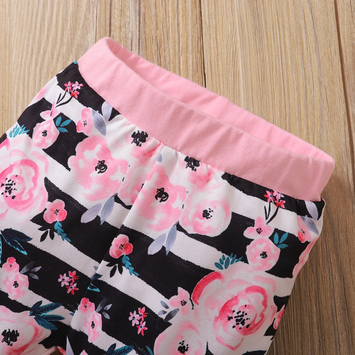 3 unidades Bebé Menina Costuras de tecido Bonito Manga comprida Conjunto para bebé Rosa big image 1