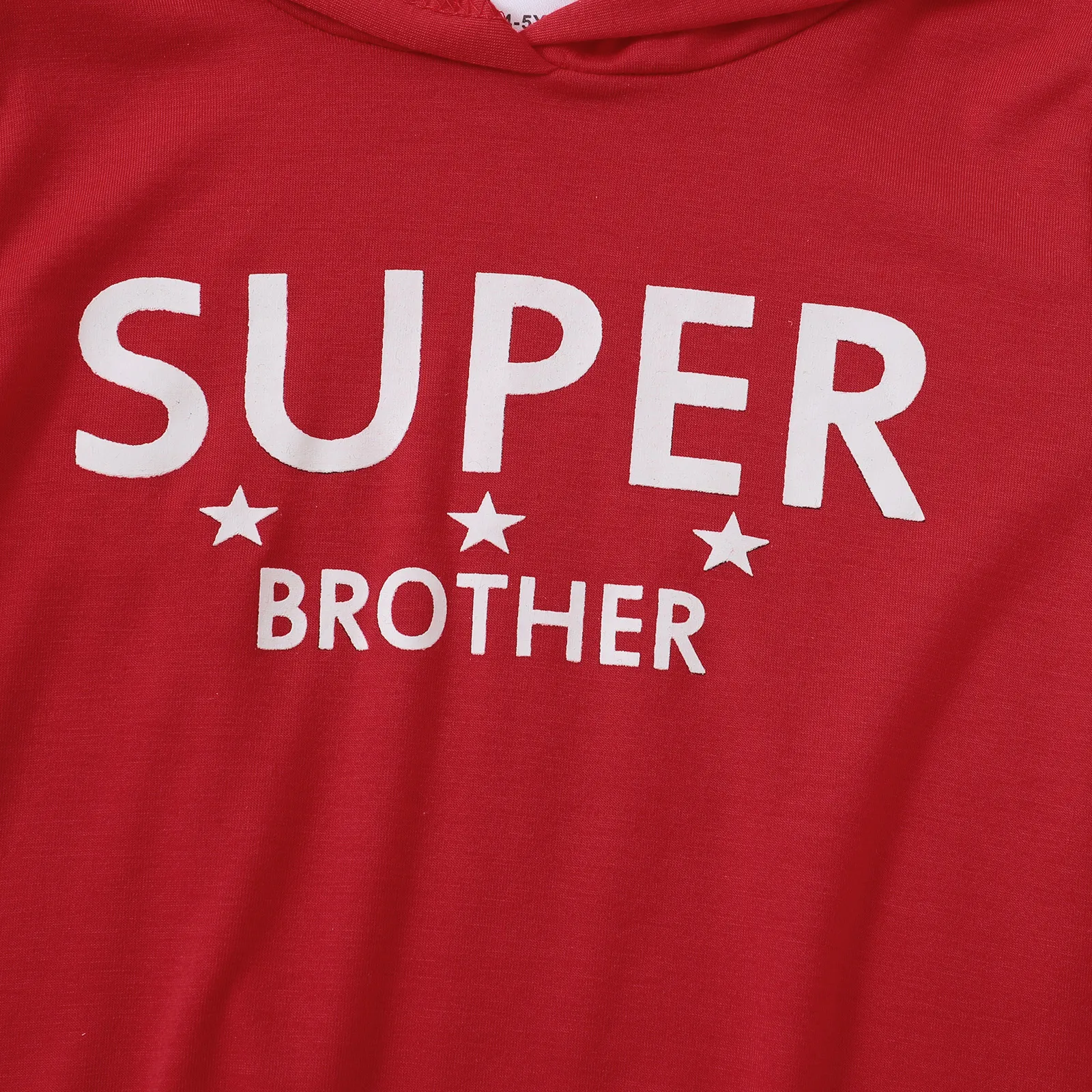 Kid Boy Letter Print Casual Hoodie Sweatshirt Red image 4