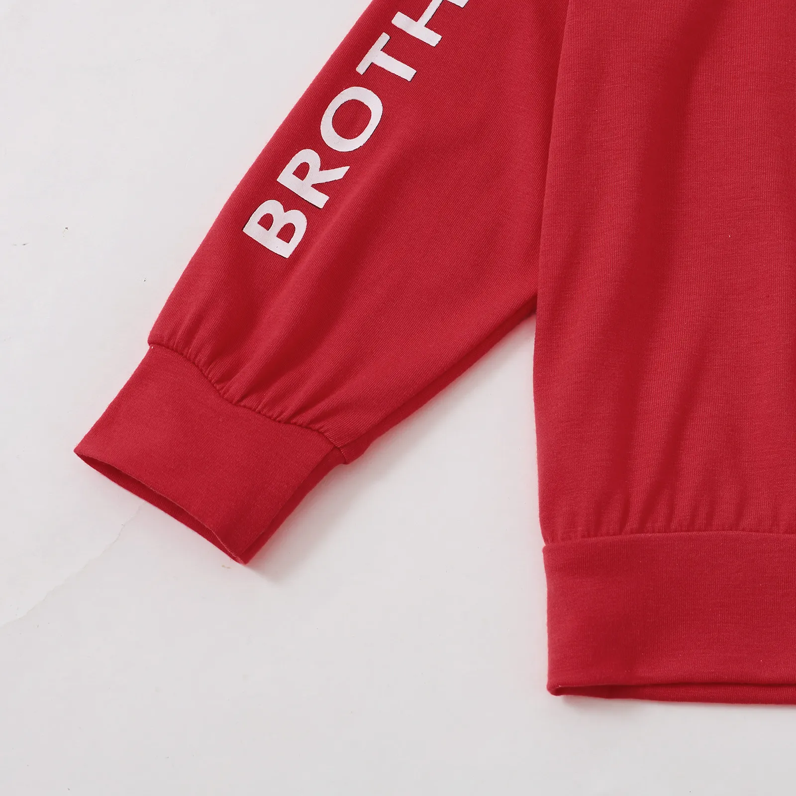 Kid Boy Letter Print Casual Hoodie Sweatshirt Red image 5