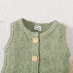 Baby Girl/Boy 95% Cotton Solid Button Up Tank Jumpsuit  image 4
