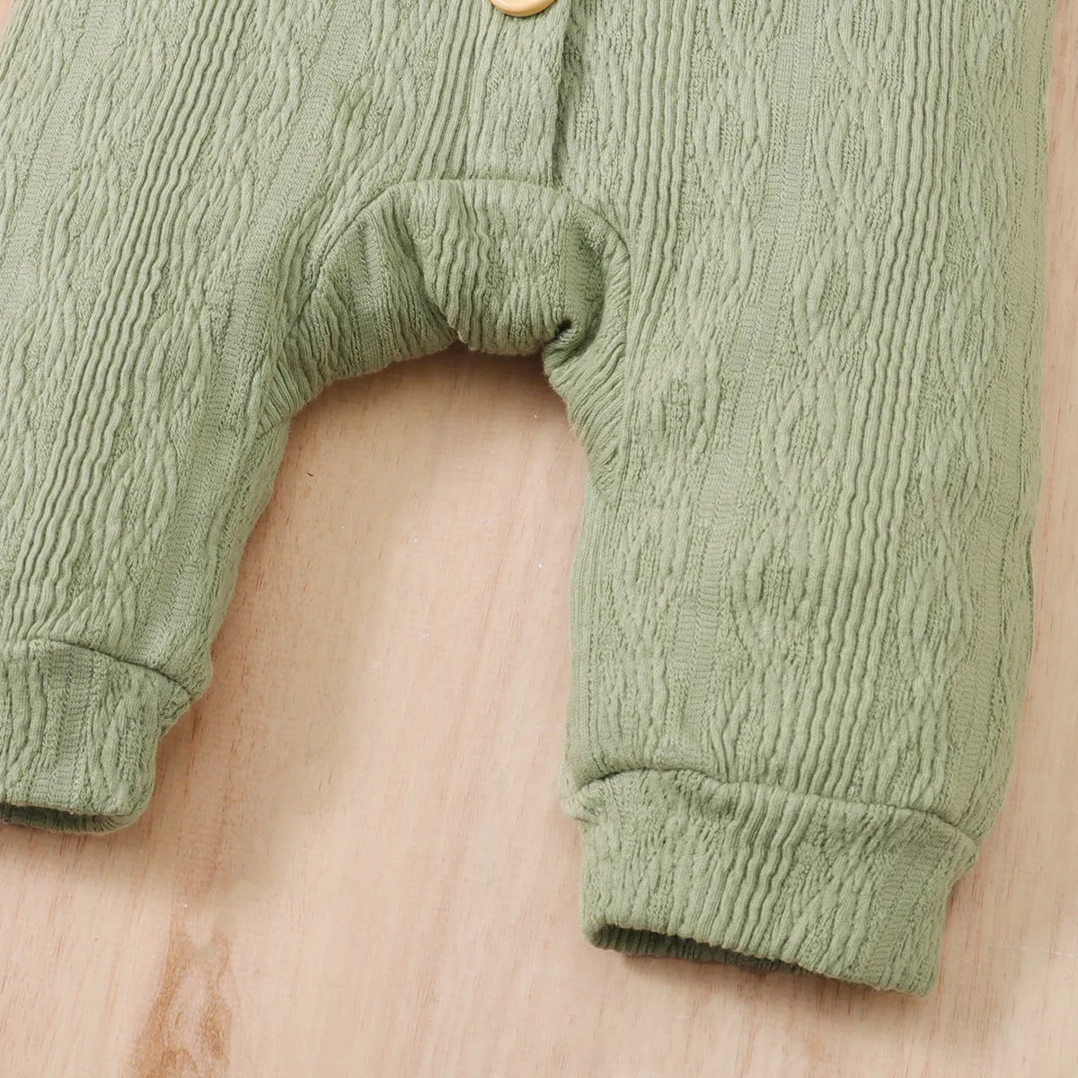 Baby Girl/Boy 95% Cotton Solid Button Up Tank Jumpsuit Mint Green image 6