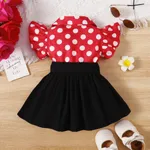 Baby Girl Polka Dots Front Buttons Lapel Collar Ruffle Sleeve Dress   image 5