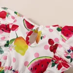 Baby Girl Allover Fruit Polka Dots Print Ruffle Romper   image 5
