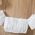 2件 嬰兒 女 鏤空 甜美 短袖 嬰兒套裝  image 2