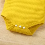 3pcs Baby Girl Sweet Little Daisy with Ruffle Edge Long SLeeve Set Yellow image 3