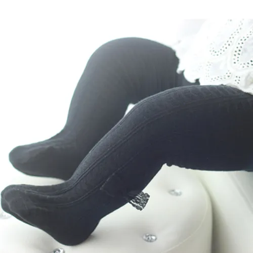 Baby / Toddler Comfy Bow Decor Tights for Girls Black