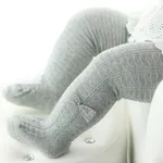 Baby / Toddler Comfy Bow Decor Tights for Girls Light Grey