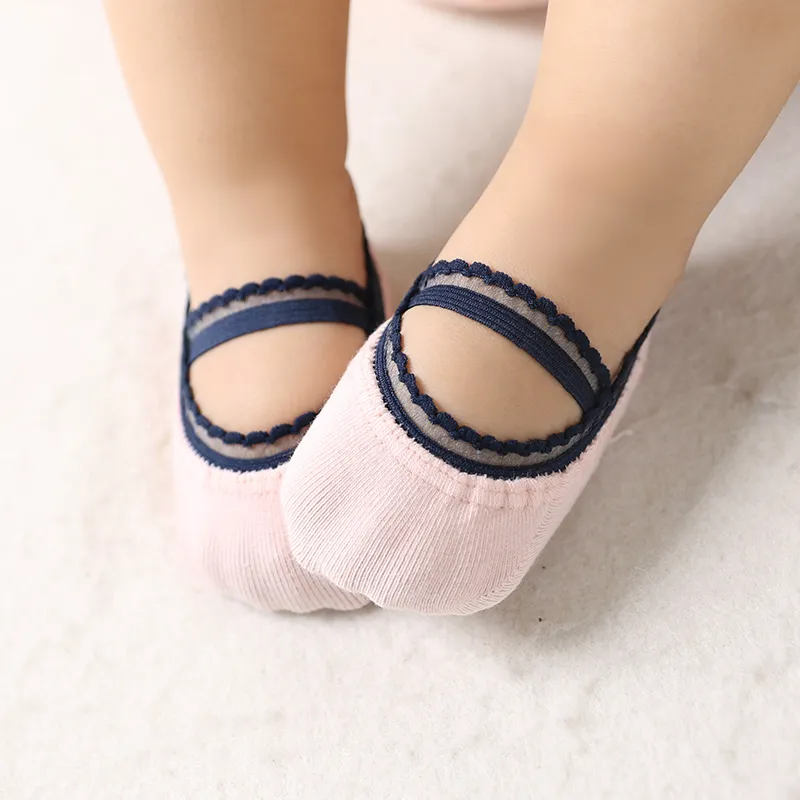 Baby / Toddler Stylish Solid Lace Trim Socks Light Pink