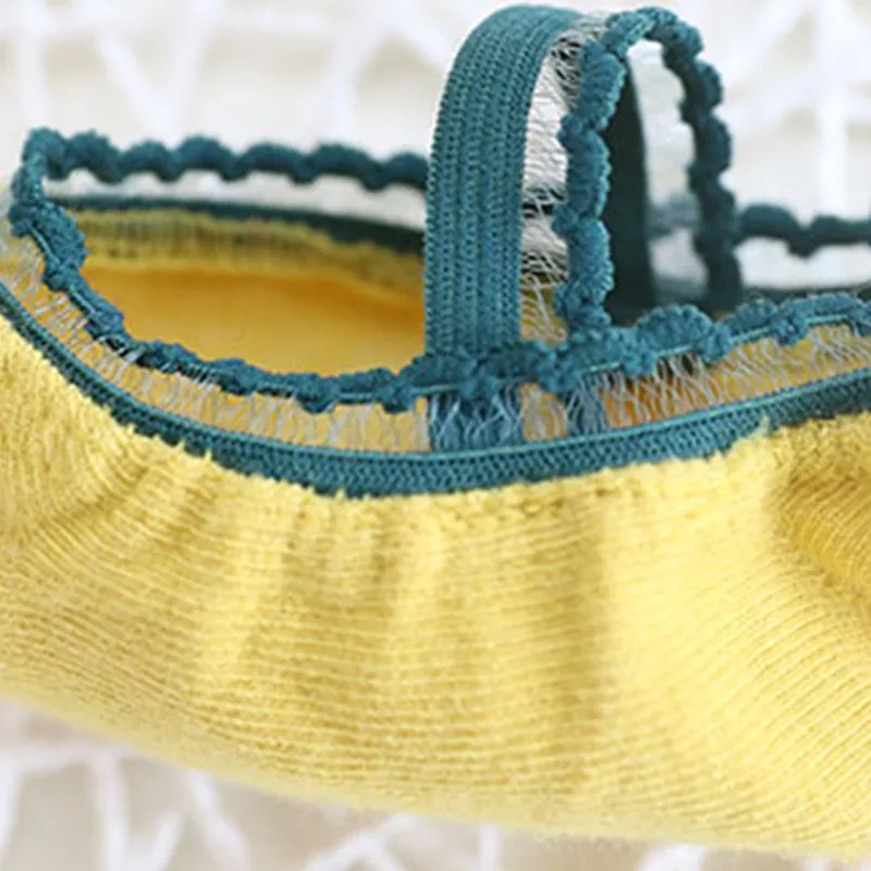 Baby / Kleinkind Stilvolle Socken mit fester Spitze gelb big image 1