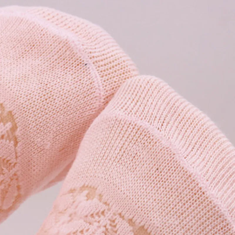 Baby Girl's Lace See-through Sock Pink big image 1