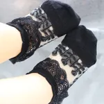 Baby Girl's Lace See-through Sock Black