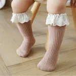 Baby / Toddler Lace Ruffled Antiskid Middle Socks Brown