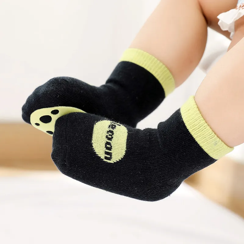 Baby Colorblock Obst Anti-Rutsch Socken schwarz big image 1