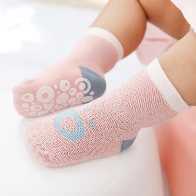 bebê / criança de piso antiderrapante meias média Rosa big image 1