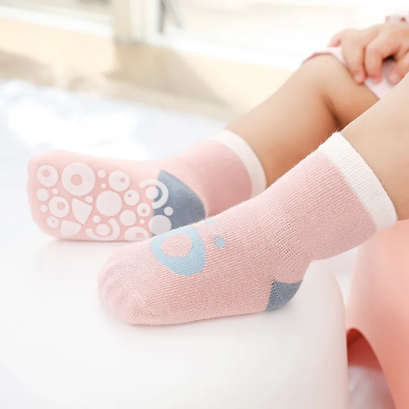 bebé / niño de suelo antideslizante calcetines medias Rosado big image 1