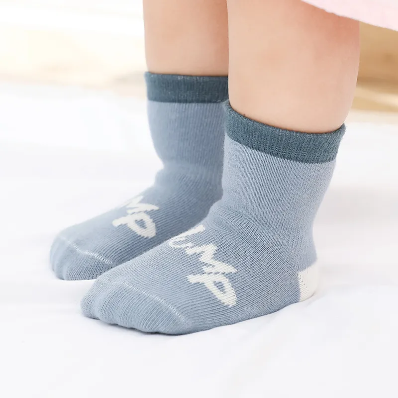 bébé / enfant en bas âge plancher chaussettes antidérapage moyen Bleu Clair big image 1