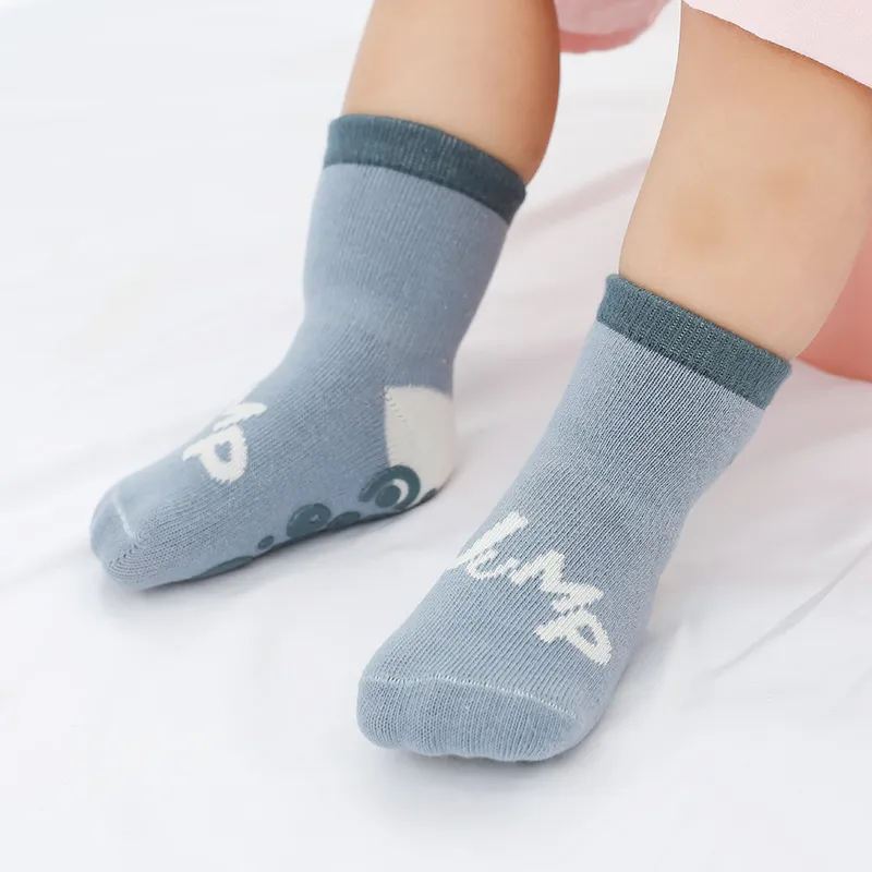 bebê / criança de piso antiderrapante meias média Azul Claro big image 1