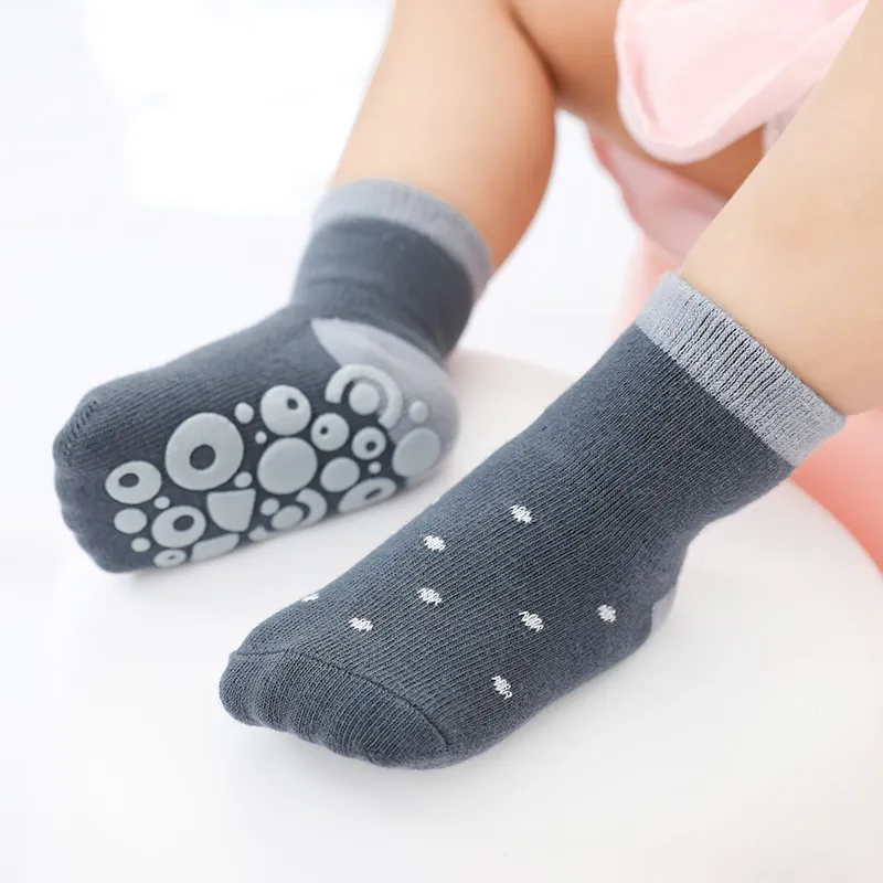 Baby / Toddler Antiskid Floor Middle Socks Bluish Grey big image 1