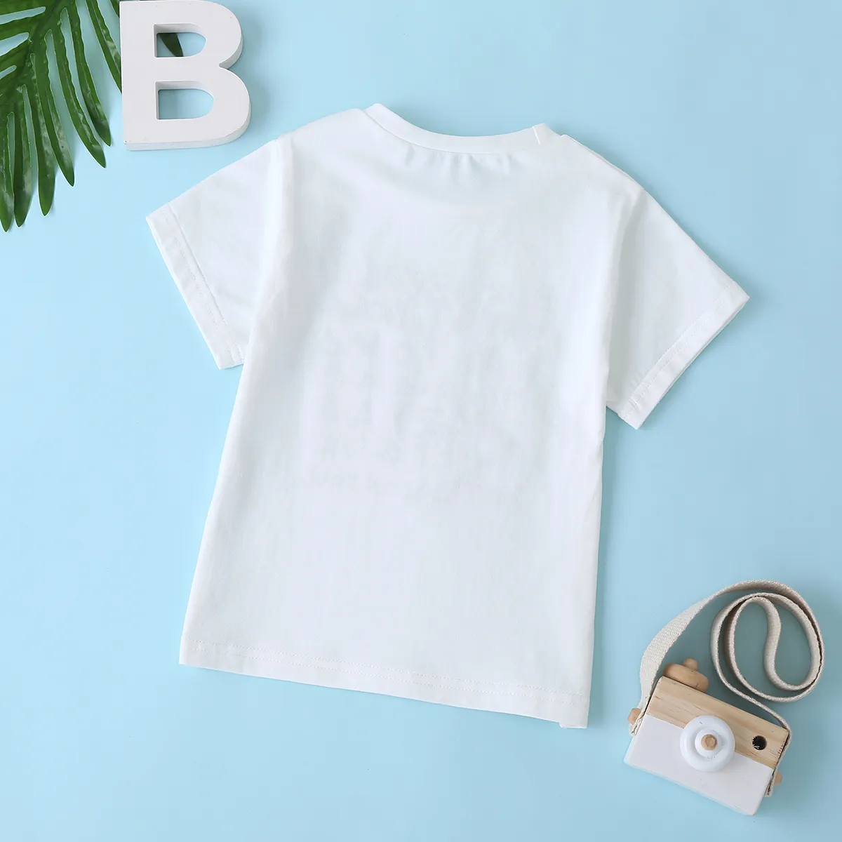 Enfant en bas âge Garçon Décontracté Manches courtes T-Shirt Blanc big image 1