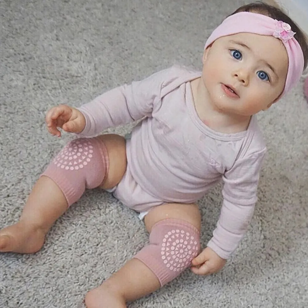 Baby / Toddler Crawling Socks Kneecap Light Pink image 2